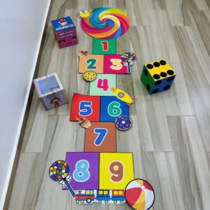 Amarelinha dos deveres e deveres do dia das crianças