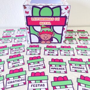 🎄✨ Caixa Temática “Leiturinhas de Natal” – Dado de palavras com o Duende Encantado! 🎁