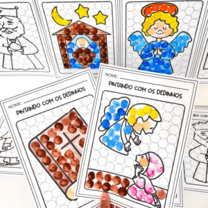 Pintando com os dedinhos Natal Cristao