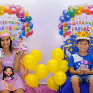 👑✨ KIT ANIVERSÁRIO ENCANTADO – PRÍNCIPE & PRINCESA ✨👑