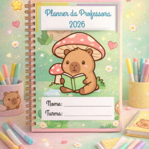 Planner professora tema capivara