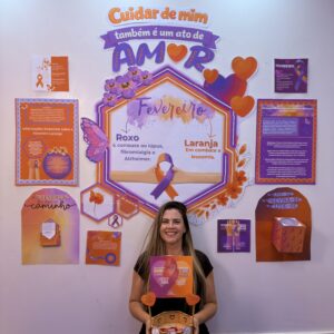 Kit painel fevereiro roxo e laranja