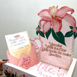 Caixa cenário tema flor