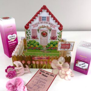 Caixa cenário tema casinha