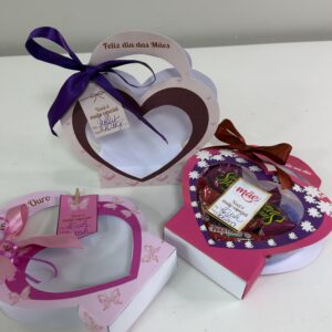 Caixa coração dia das mães