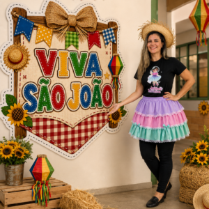 Painel bandeirinha Viva São Joao