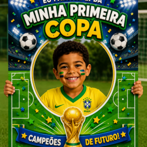 Kit cartazes fotos minha primeira copa