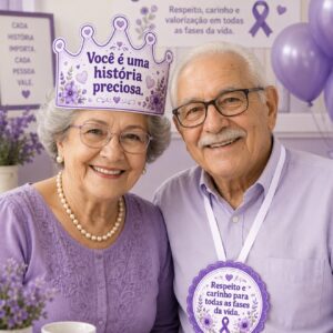 Kit junho Violeta cuidados com a pessoa idosa